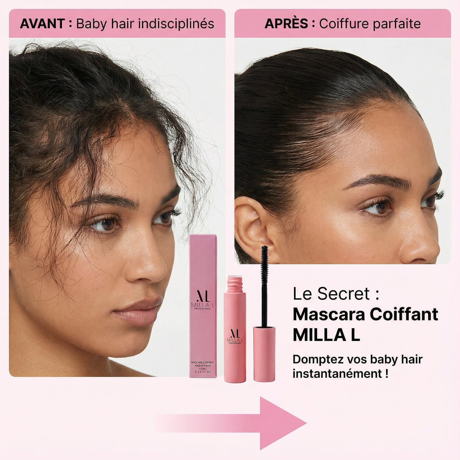 Mascara lissant anti - baby hair pour cheveux et sourcils - Milla L Maroc